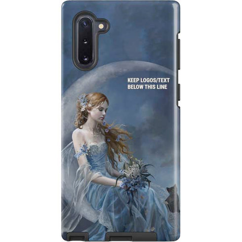 Fairy with Black Cat Sitting on Moon by Nene Thomas Galaxy Cases